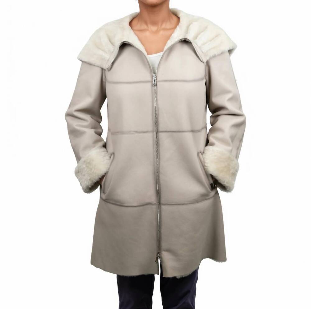 NEW LUSSO BENI node coat in beige